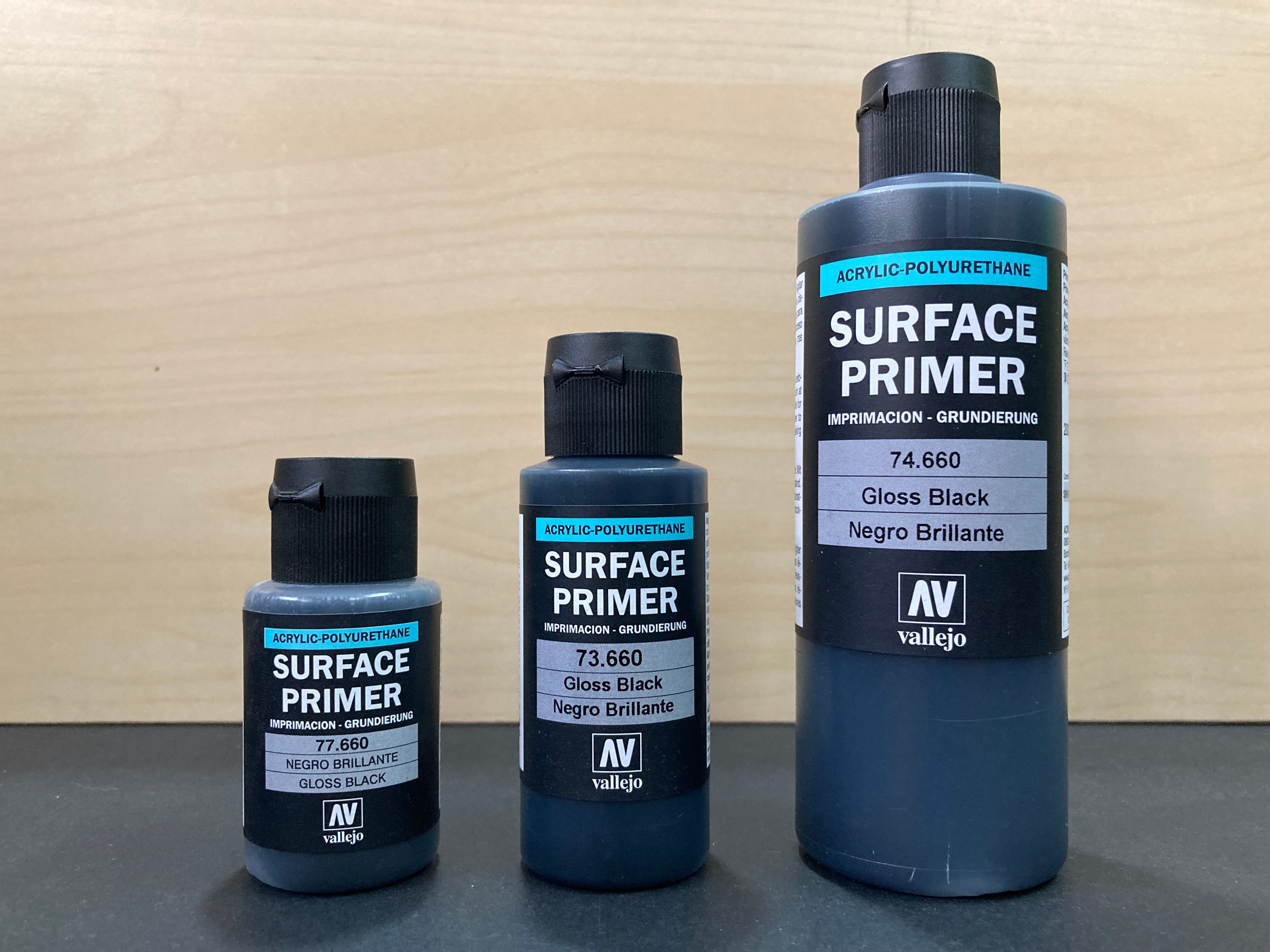 Surface Primer (Gloss Black) - 表面底漆補土水補土(亮黑色) 32, 60 & 200 ml